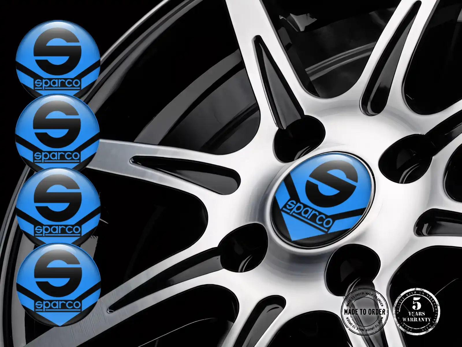 Sparco Individuelle Dome Sticker Harzembleme für Räder